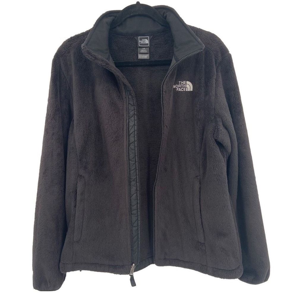 The North Face Women’s Full Zip Fleece Jacket Black Large - Picture 3 of 8